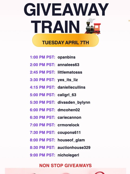 Other - The GIVEAWAY Raid Train | Tuesday April 7th | 1:00PM PST